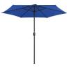 Outdoor Parasol with Aluminium Pole - Azure Blue 270x246 cm