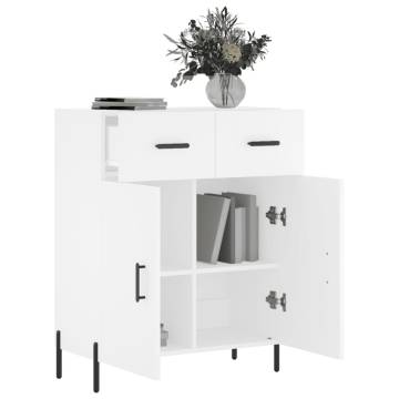 Modern White Sideboard | Engineered Wood | 69.5x34x90 cm