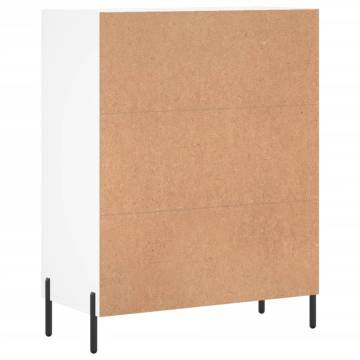 Modern White Sideboard | Engineered Wood | 69.5x34x90 cm