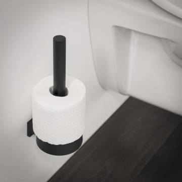 Tiger Bold Matt Black Toilet Roll Holder - Premium Quality