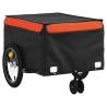 Bike Trailer Black and Orange - 45 kg Iron Cargo Hauler