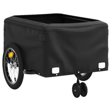 Bike Trailer Black and Orange - 45 kg Iron Cargo Hauler