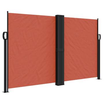 Retractable Side Awning Terracotta 140x1200 cm | Hipomarket