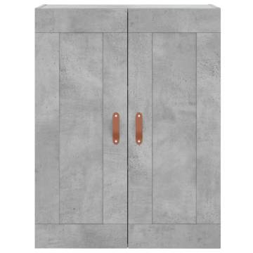 Stylish Highboard in Concrete Grey | 69.5x34x180 cm