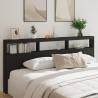 Headboard Cabinet with LED Black 220x17x102 cm Colour black Size 220 x 17 x 102 cm Quantity in Package 1 