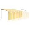 Manual Retractable Awning with LED - Yellow & White 3.5x2.5m