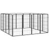 16-Panel Dog Playpen Black | Durable & Safe Puppy Space