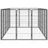 16-Panel Dog Playpen Black | Durable & Safe Puppy Space