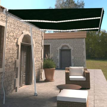 Manual Retractable Awning with LED - Anthracite 350x250 cm