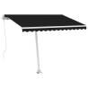 Manual Retractable Awning with LED - Anthracite 350x250 cm