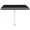 Manual Retractable Awning with LED - Anthracite 350x250 cm