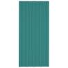 Roof Panels 36 pcs Galvanised Steel Green 100x45 cm