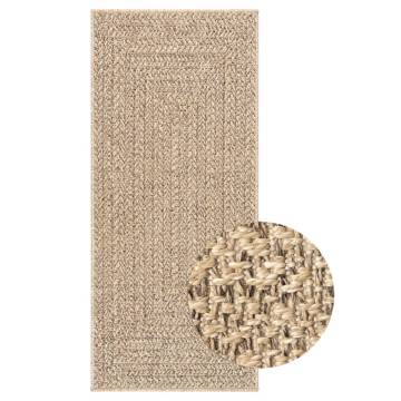 Rug ZIZUR 80x200 cm - Jute Look for Indoor & Outdoor Use