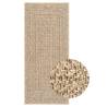 Rug ZIZUR 80x200 cm - Jute Look for Indoor & Outdoor Use