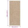 Rug ZIZUR 80x200 cm - Jute Look for Indoor & Outdoor Use