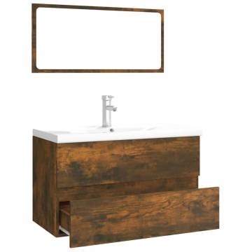 Stylish Smoked Oak Bathroom Furniture Set | HyPomarket