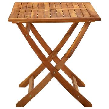 Folding Garden Table 120x70 cm - Solid Acacia Wood