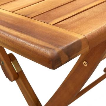 Folding Garden Table 120x70 cm - Solid Acacia Wood