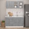 4 Piece Kitchen Cabinet Set Concrete Grey Engineered Wood Colour concrete grey Quantity in Package 1 Model without worktop Number of 