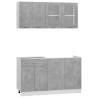 4 Piece Kitchen Cabinet Set - Concrete Grey - Hipomarket