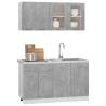 4 Piece Kitchen Cabinet Set - Concrete Grey - Hipomarket