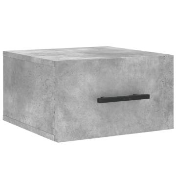 Wall-mounted Bedside Cabinet in Concrete Grey - 35x35x20 cm