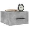 Wall-mounted Bedside Cabinet in Concrete Grey - 35x35x20 cm