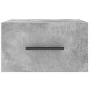 Wall-mounted Bedside Cabinet in Concrete Grey - 35x35x20 cm