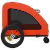 Pet Bike Trailer - Orange & Grey Oxford Fabric & Iron