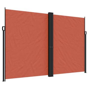 Retractable Side Awning Terracotta 220x600 cm | Hipomarket