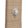 Stylish Outdoor Shower in Beige - Poly Rattan & Acacia Wood