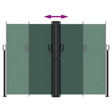 Retractable Side Awning Dark Green 180x1200 cm | Hipomarket UK