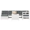 7 Piece Garden Sofa Set White Solid Wood Pine Colour white pine Number of 1 