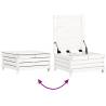 7 Piece Garden Sofa Set - White Solid Wood Pine | Hipo Market