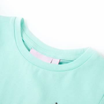 Kids' Light Aqua T-Shirt - Fun Giraffe Design | HipoMarket