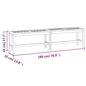 Garden Bench 180 cm Solid Wood Acacia | Stylish Outdoor Seating