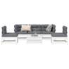 6 Piece Garden Sofa Set - White Solid Pine Wood | HipoMarket