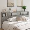 Headboard Cabinet with LED Concrete Grey 220x17x102 cm Colour concrete grey Size 220 x 17 x 102 cm Quantity in Package 1 