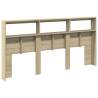 Headboard Cabinet with LED - Sonoma Oak 200x17x102 cm