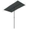 Outdoor Parasol with Aluminium Pole - 180x110 cm Anthracite