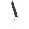 Outdoor Parasol with Aluminium Pole - 180x110 cm Anthracite