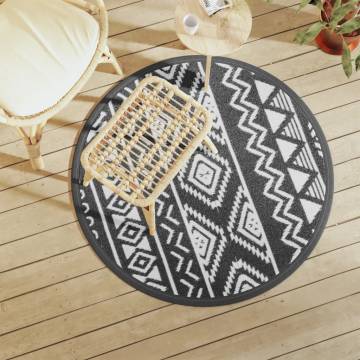 Trendy Outdoor Carpet Black Ø120 cm - UV Resistant & Durable