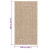 Rug ZIZUR 100x200 cm - Jute Look for Indoor & Outdoor Use