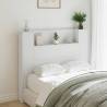 Headboard Cabinet with LED White 120x16.5x103.5 cm Colour white Size 120 x 16.5 x 103.5 cm Quantity in Package 1 