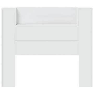 Headboard Cabinet with LED - Modern White Design | HipoMarket