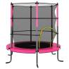 Trampoline with Safety Net Round 140x160 cm Pink Colour pink Quantity in Package 1 