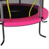 Pink Round Trampoline with Safety Net - 140x160 cm