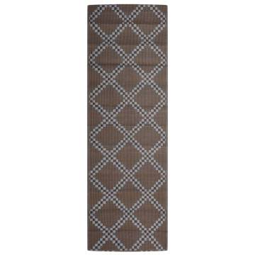 Outdoor Carpet Brown 80x250 cm PP - Durable & Stylish