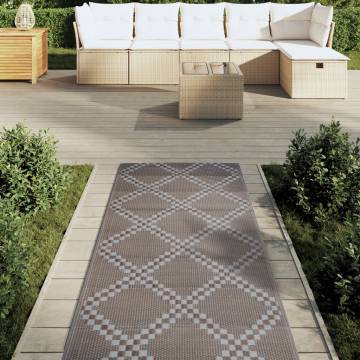 Outdoor Carpet Brown 80x250 cm PP - Durable & Stylish