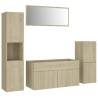 Stylish Bathroom Furniture Set - Sonoma Oak Engineered Wood